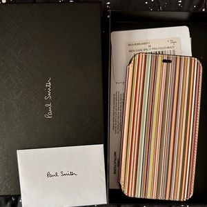Paul Smith new in box iPhone 11 Pro case Folio wallet Multi Stripe
